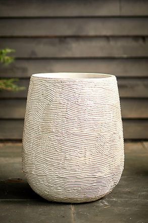 Terrain Fiber Concrete Textured Tall Planter, 22
