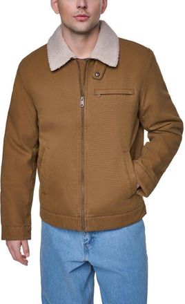 Levi's Western Utility Jacket with Faux Shearling Collar in Brown at Nordstrom, Size Xx-Large