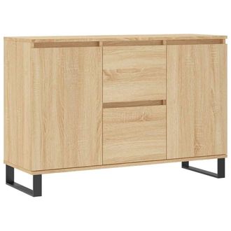 Berkfield Home Sideboard Sonoma Oak 104x35x70 cm Engineered Wood in Light Brown | Size: 104 x 35 x 70 cm