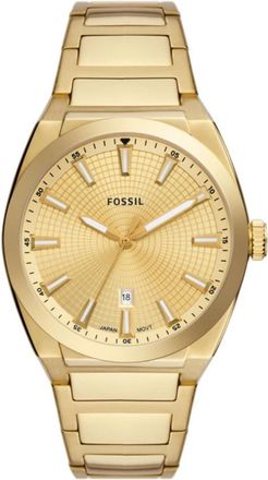 Fossil Everett Drie-Wijzer Datum Horloge - Heren - Horloges - Geel - ONE Size - Accessoires