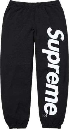 SUPREME SS26 Satin Appliqu&eacute; Sweatpants Black SUP-SS26-193-BLK