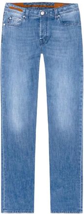 Sartoria Tramarossa Heren, Jeans, Blauw, Maat: W31 Katoen