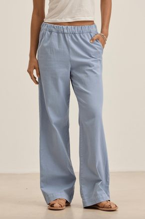 Velvet Naya Cotton Twill Pant In Blue Haze