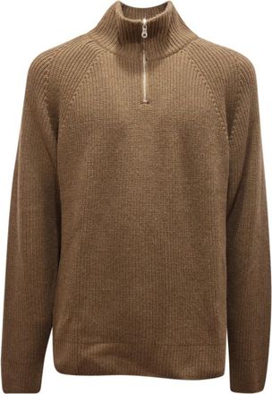 Brooksfield Groene Wollen Half-Zip Trui - Heren - Coltruien - Groen - 3XL - Wol - Truien & Vesten