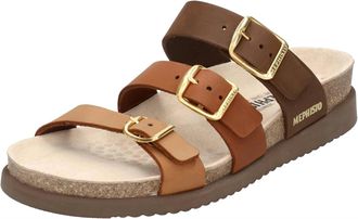 Mephisto Womens Hyacinta Camel Scratch Sandal In Multi