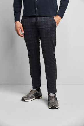 Bugatti Chinohose BUGATTI, Herren, Gr. 35, L&auml;nge 32, blau (marine), 76% Polyester, 17% Viskose, 7% Elasthan, normal, Hosen Chinohose, in der Passform Modern F