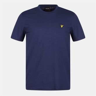 Lyle & Scott Heren T-shirt katoen met logo (Marine)