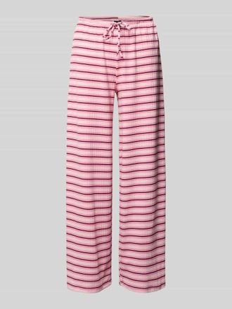 Gina Tricot Hose mit Streifenmuster und Tunnelzug in Pink, Gr&ouml;&szlig;e XL