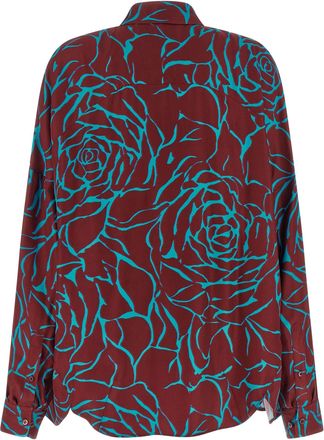 Dries Van Noten Womens Bordeaux Viscose Blouse