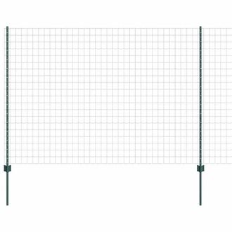Berkfield Home Euro Fence with 5 U Posts Green 1, 6x10 m Steel