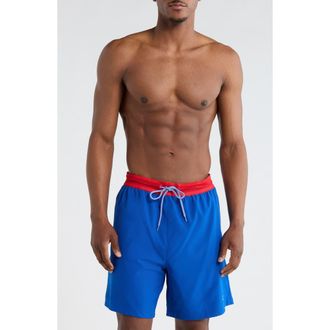 Champion Webbed Elastic Swim Shorts in Blue at Nordstrom Rack, Size Xx-Large