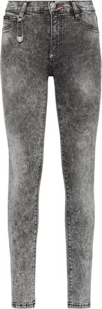 Philipp Plein High Waist Jegging Iconic - Dames - Skinny Jeans - Grijs - W28 - Katoen - Jeans