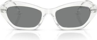 Swarovski 54mm Cat Eye Sunglasses in Transparent /Dark Grey at Nordstrom
