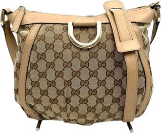 Gucci Pre-owned Shoulder Bags, female, Brown, Size: ONE SIZE Pre-owned Canvas Shoulder Bag