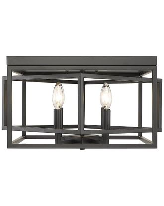 Bethel International 16In Iron Flush Mount