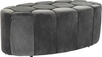 DKD Home Decor Banqueta Dkd Home Decor Gris Poli&eacute;ster (125 X 53 X 46,5 Cm) 8424001972555 S3034125 Dkd Home Decor
