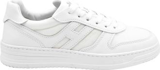 Hogan Witte Schoenen met Veters Elegante Stijl - Heren - Sneakers - Wit - 40 EU - Leer - Schoenen