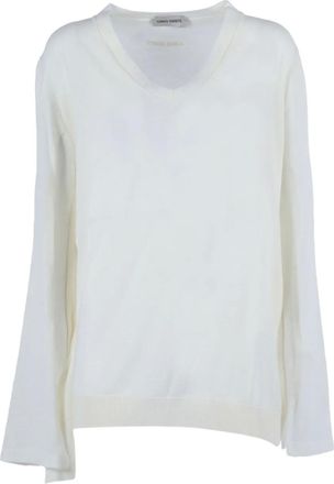 Alberta Ferretti V-neck long-sleeve sweater - White