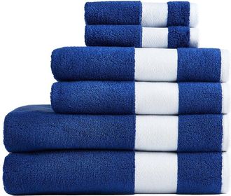 Lacoste Sport Stripe Cotton 6Pc Luxury Towel Set