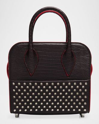 Christian Louboutin Eloise Crossbody Bag in Spiked Lizard-Embossed Leather