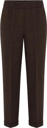 Antonelli Rechte broek - Dames - Slim Fit Broeken - Bruin - L - Leer - Broeken