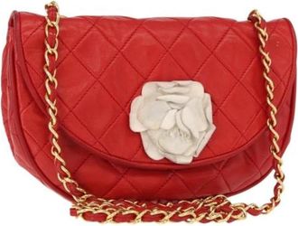 Chanel Pre-owned Vintage Cross Body Bag - Dames - Vintage Schoudertas - Rood - ONE Size - Leer - Vintage
