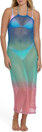 Billabong Sun Vision Open Stitch Cotton Cover-Up Midi Dress in True Blue at Nordstrom, Size X-Large