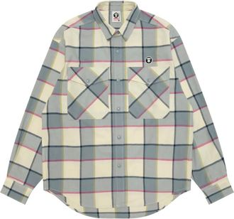 Aape By A Bathing Ape checked shirt - men - Cotton - M - Yellow