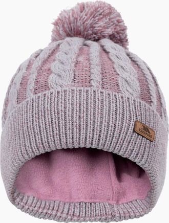 Trespass Womens Trespass Womens/Ladies Elle Leather Badge Beanie - Purple - Size: ONE size
