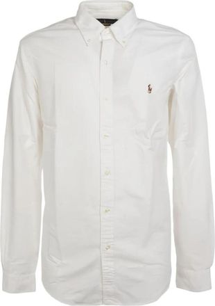 Ralph Lauren Klassiek Oxford Overhemd met Knopen - Heren - Casual Overhemden - Wit - L - Katoen - Overhemden