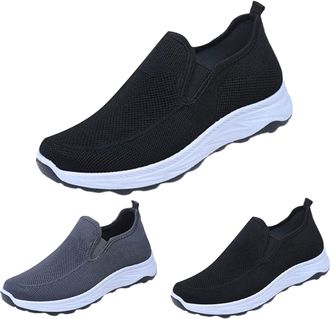 Generic Lightweight Summer Shoes Mens Walking Shoes Slip On Trainers Sporty Casual Shoes Plain Trainers Without Laces Slip On Shoes Breathable Jogging Shoes C