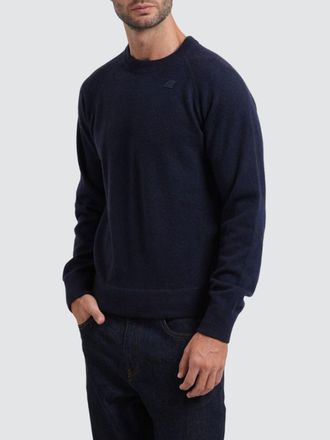 K-Way Wool Long-Sleeved Crewneck Jumper with Ribbed Trims