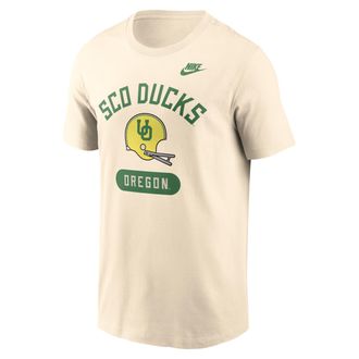 Nike Oregon Legacy Arch Helmet Nike Mens College T-Shirt in White | N19915AUOV-FMQ