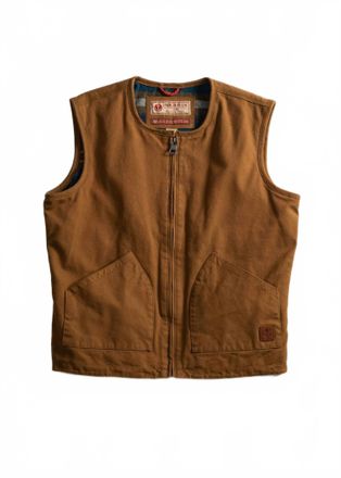 Iron And Resin Mens Highland Vest In Cognac