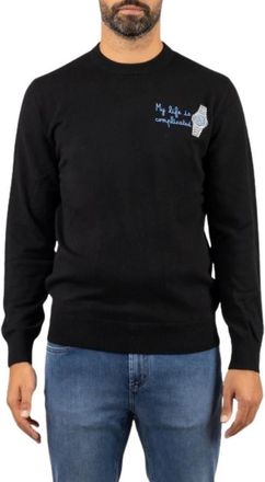 Saint Barth Heron Light - Heren - Ronde hals truien - Zwart - XL - Wol - Truien & Vesten