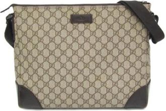 Gucci Pre-owned Leather gucci-bags - Dames - Vintage Schoudertas - Beige - ONE Size - Vintage