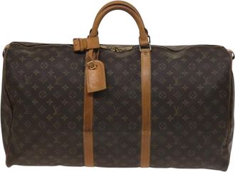 Louis Vuitton Keepall 60 Brown Canvas Travel Bag (Pre-Owned)