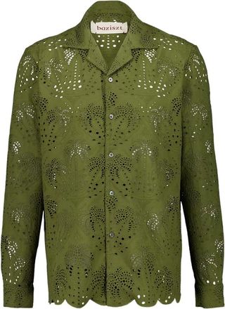 Baziszt Baziszt, Overhemden, Heren, Groen, L, Katoen, Resonance Shirt