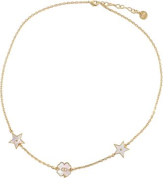Dior Pre-owned Dior Gold Plated CD Mother of Pearl Destiny Necklace Ladies ZYIPE8EEX9O41QGY