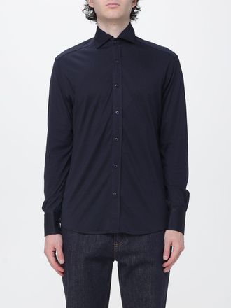 Brunello Cucinelli Camicia slim fit in cotone e seta con collo francese