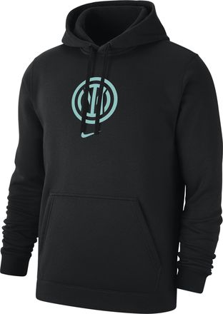 Nike Inter Milan Club Nike Mens Soccer Fleece Pullover Hoodie in Black | M31777INTR-BLK