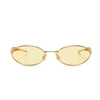 Bottega Veneta Sunglasses, unisex, Yellow, Size: ONE SIZE Oval Sunglasses