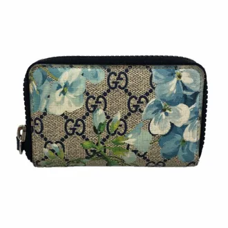 Gucci Blue Navy Pvc Coin Purse/Coin Case (Pre-Owned)