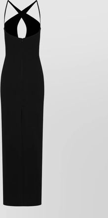 M&ocirc;not long evening dress cutout back straps