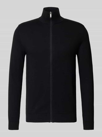 Selected Regular Fit Strickjacke aus reiner Baumwolle Modell BERG in Black, Gr&ouml;&szlig;e M