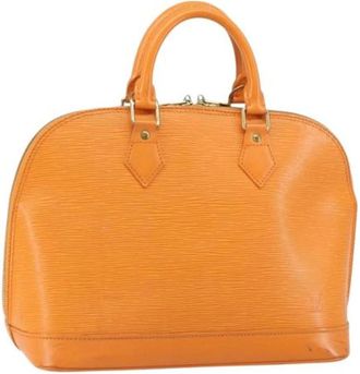 Louis Vuitton Pre-owned Handbags, female, Orange, Size: ONE SIZE Pre-owned Leather Handbag