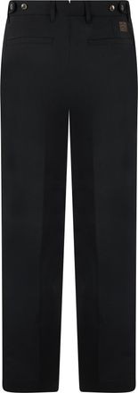 Slowear Pleated Wool Blend Trousers - Black