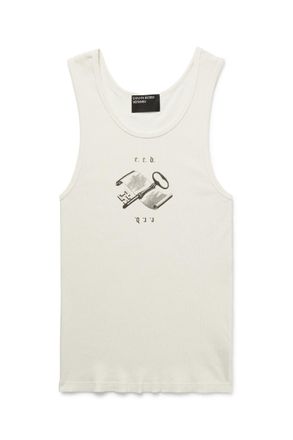 Enfants Riches Deprimes Academic Logo-Print Ribbed Cotton Tank Top