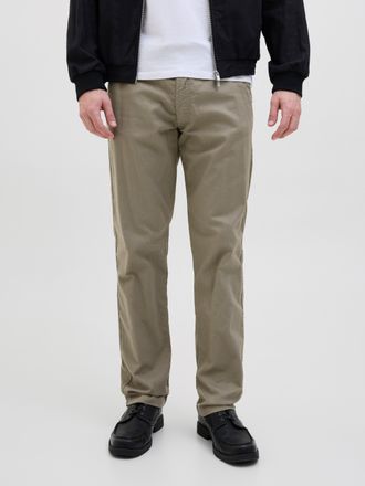 Jack & Jones Stoffhose JACK & JONES JPSTKANE HYBRID BONDI JOGGER SN, Herren, Gr. M, N-Gr, gr&uuml;n (dusty olive), Web, Obermaterial: 80% Baumwolle, 20% Leinen, unifarb