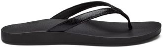 Olukai Womens Puawe Flip-Flops Black 6